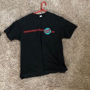 Black Santa Cruz short sleeve tee